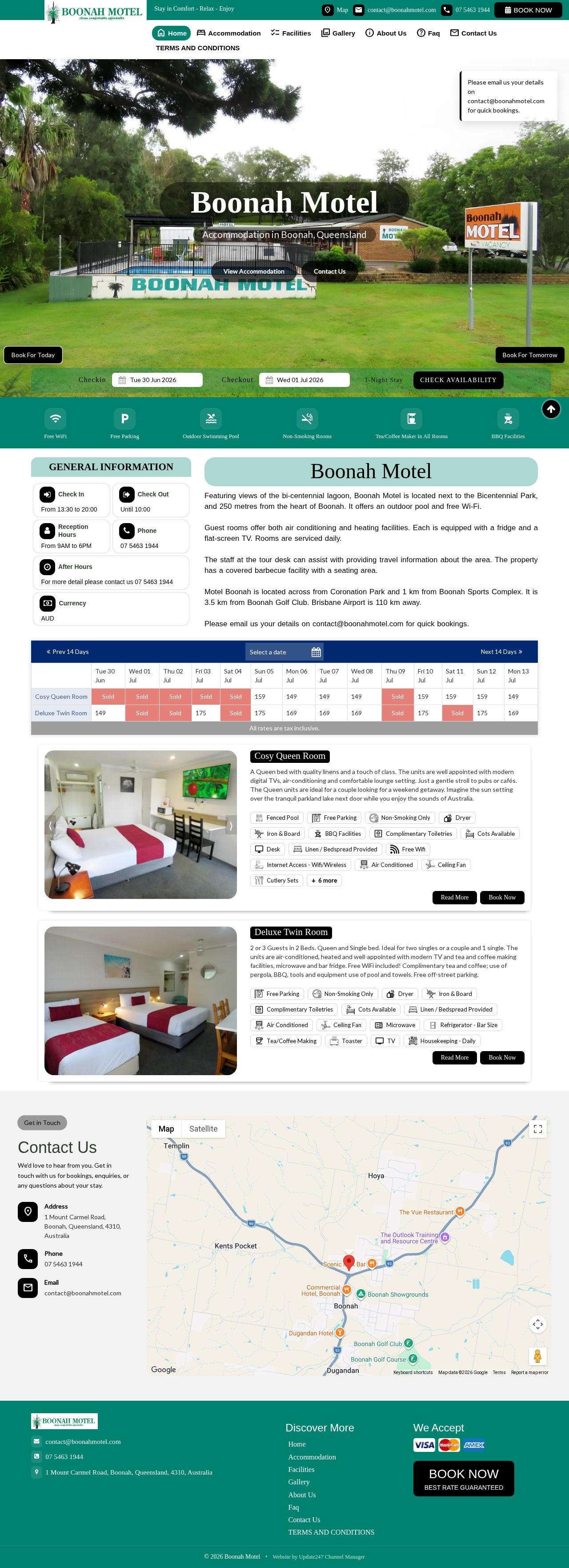 Boonah Motel website