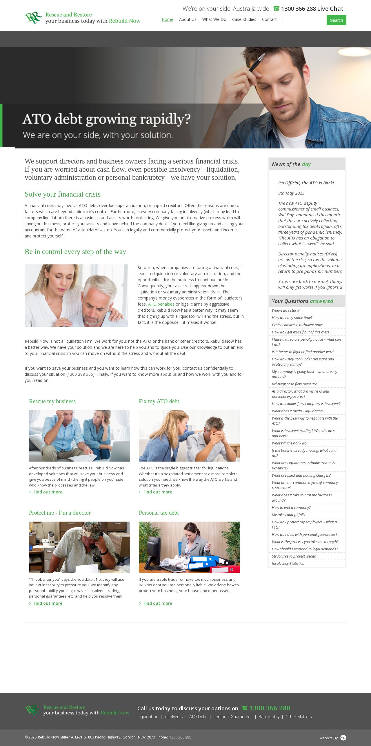 Rebuild Now Pty Ltd website