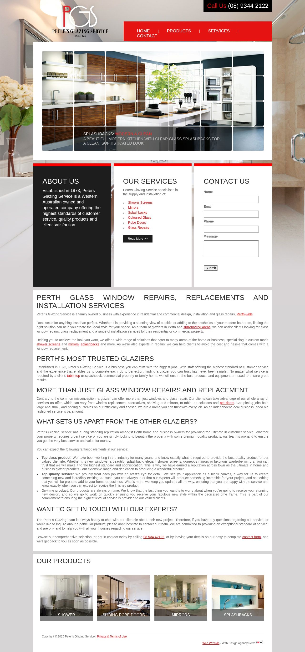 Peters Glazing Services | Shower Screens Perth | Windows Repair Perth website