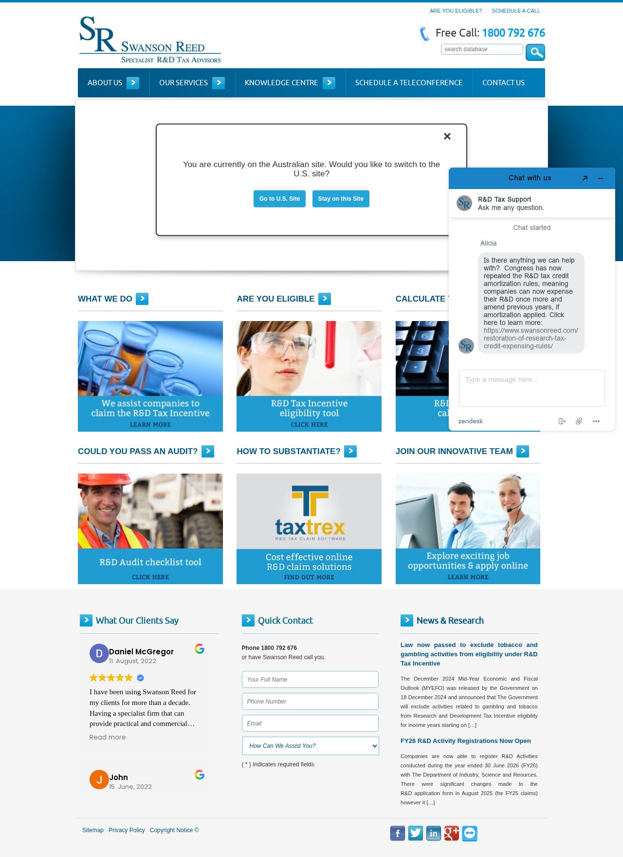 Swanson Reed website