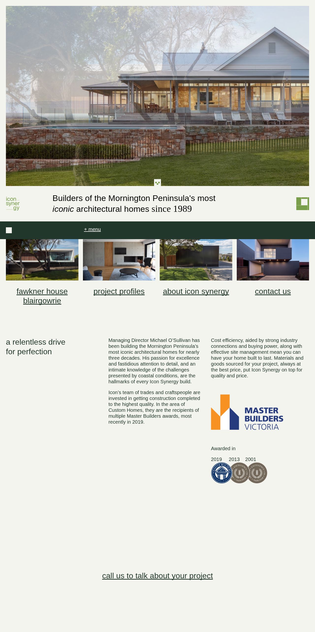 Icon Synergy - Quality New Home Builder Melbourne and Mornington Peninsula. website