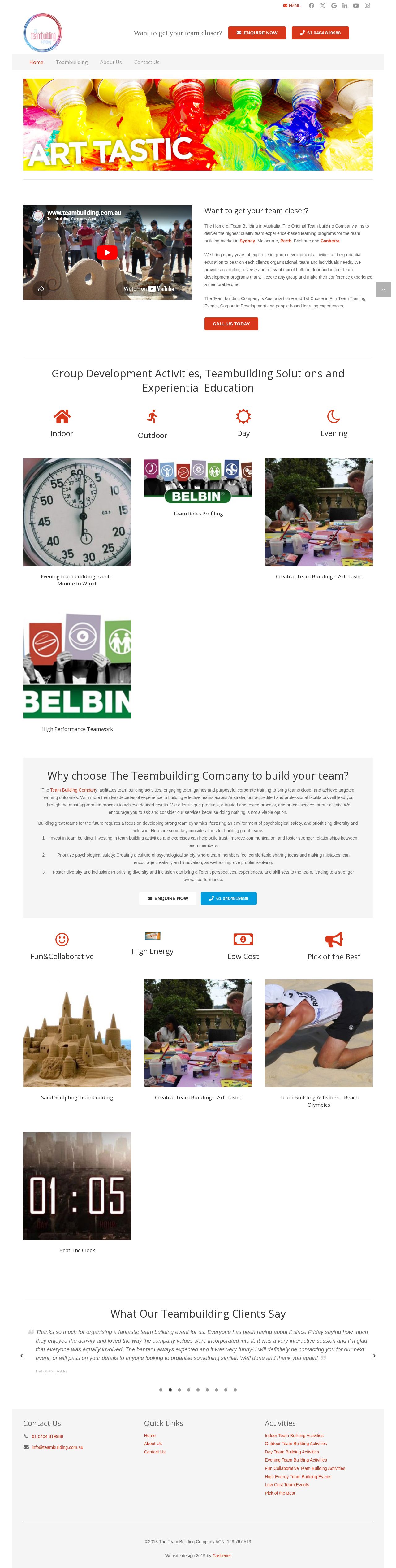 Team Building Company website