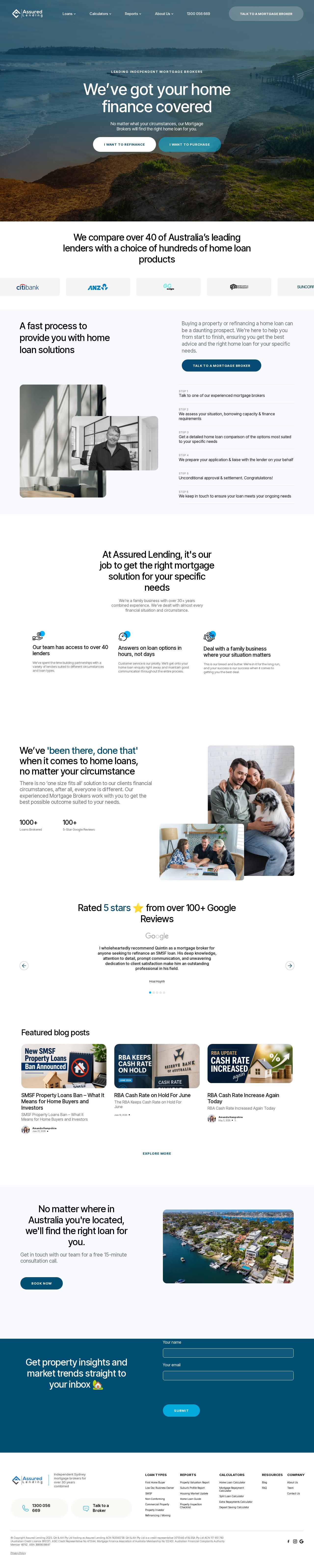 Assured Lending Mortgage Brokers website