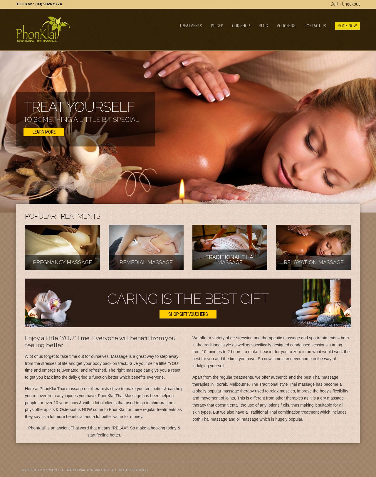 PhonKlai Massage website