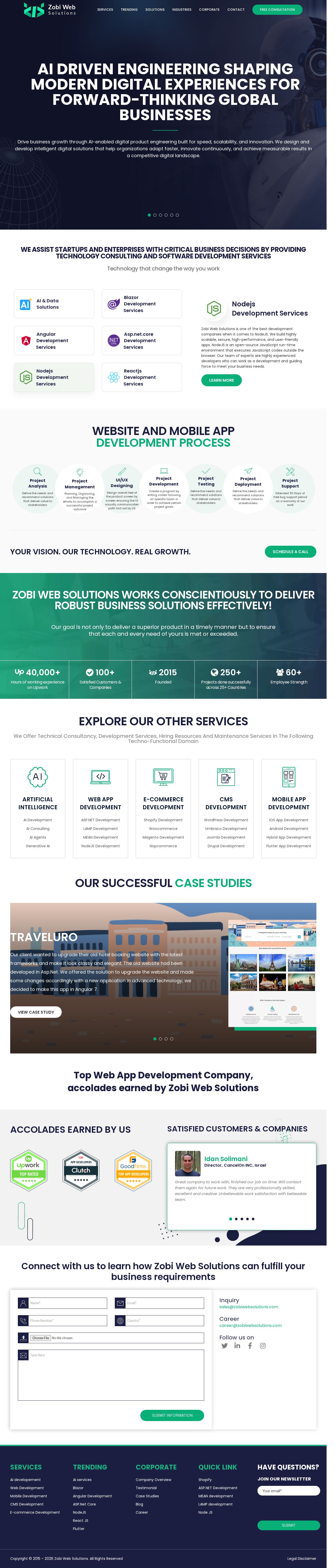 Zobi Web Solutions Pvt Ltd website
