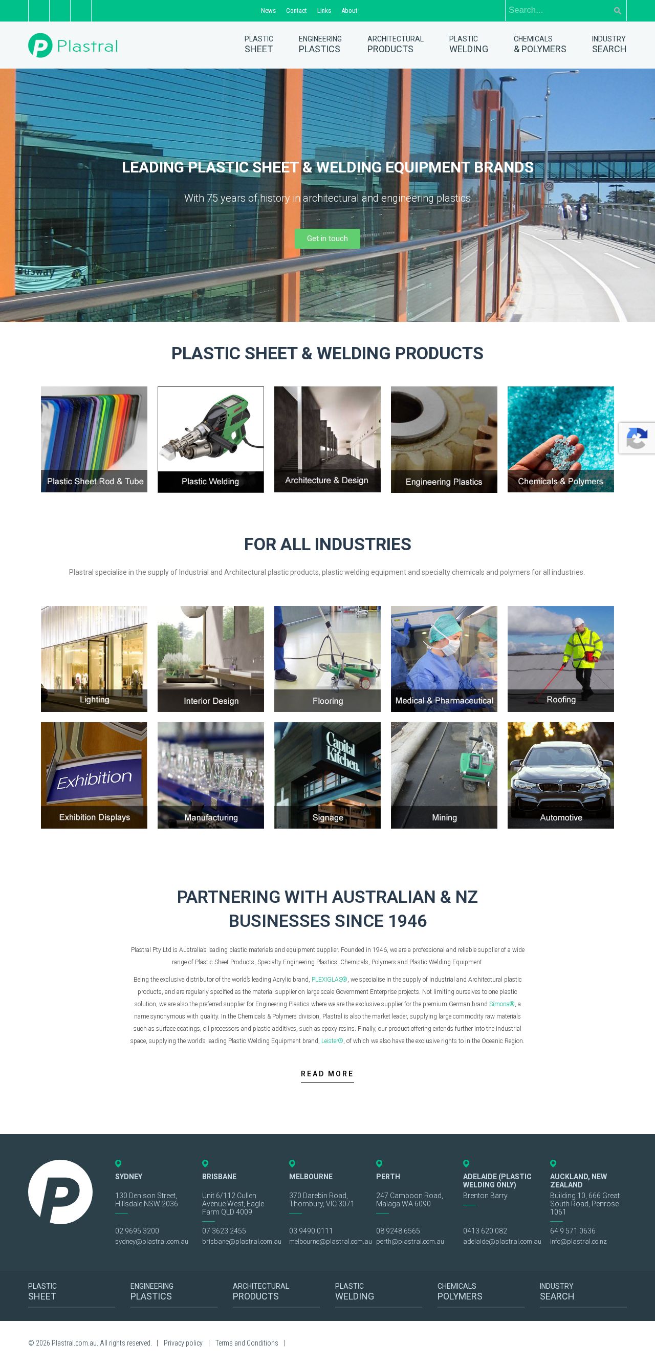 Plastral Pty Ltd website