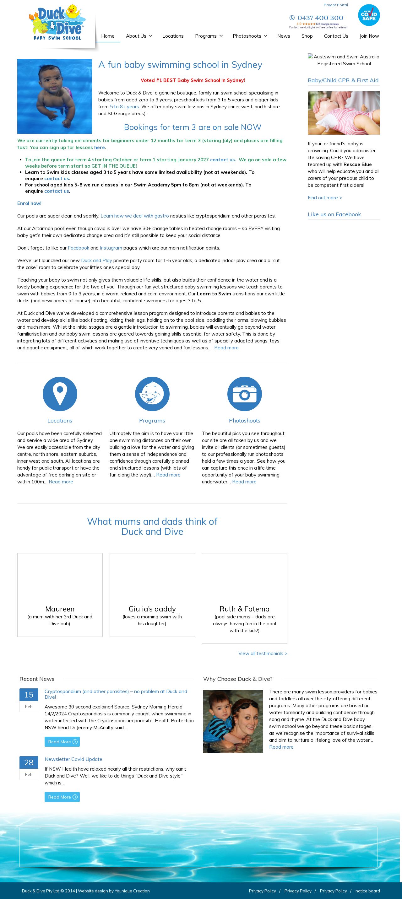 Duck & Dive Pty Ltd website