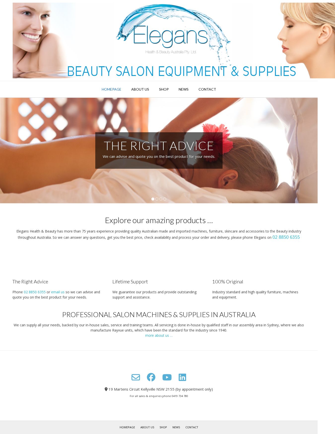 Elegans Health & Beauty website