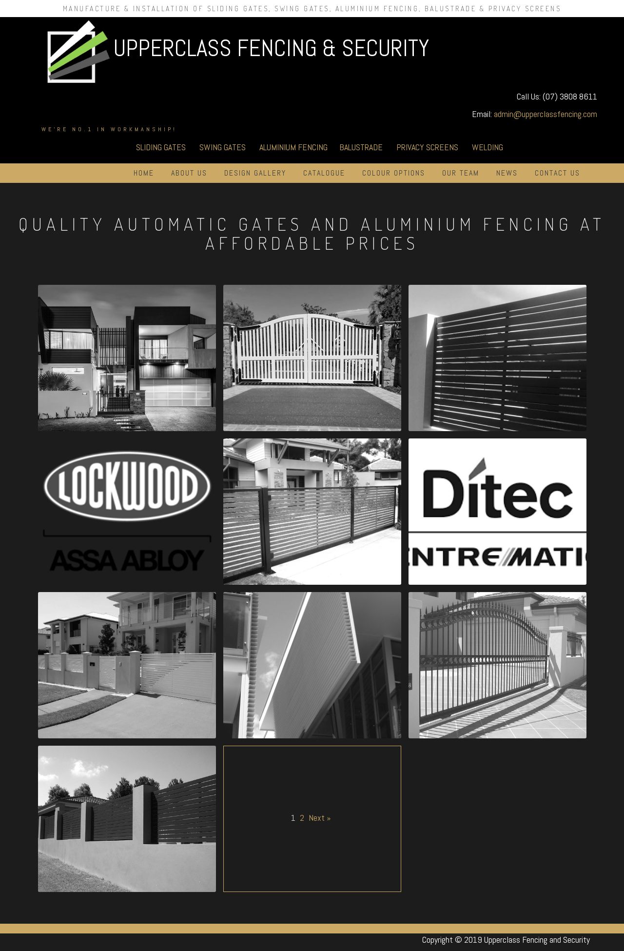 Upperclass Fencing and Security website