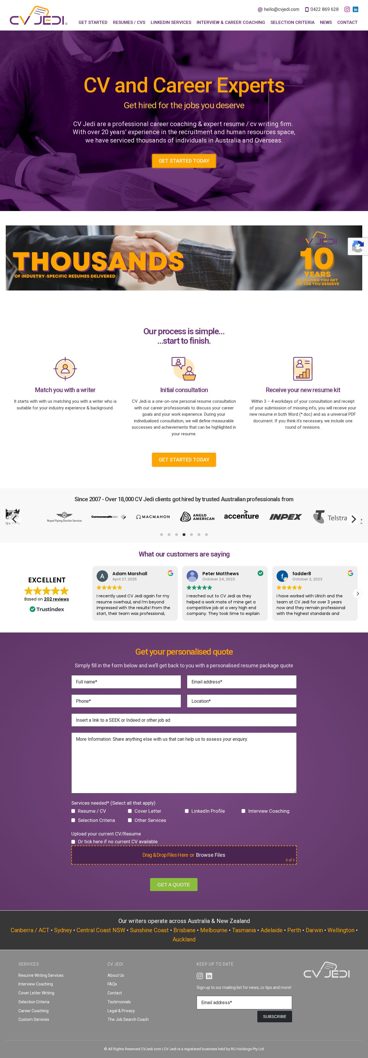 CVJedi website