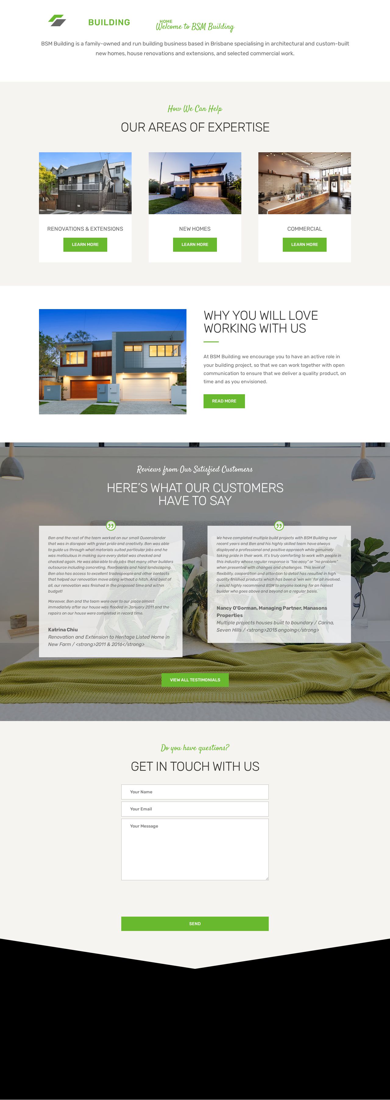 BSM Building website
