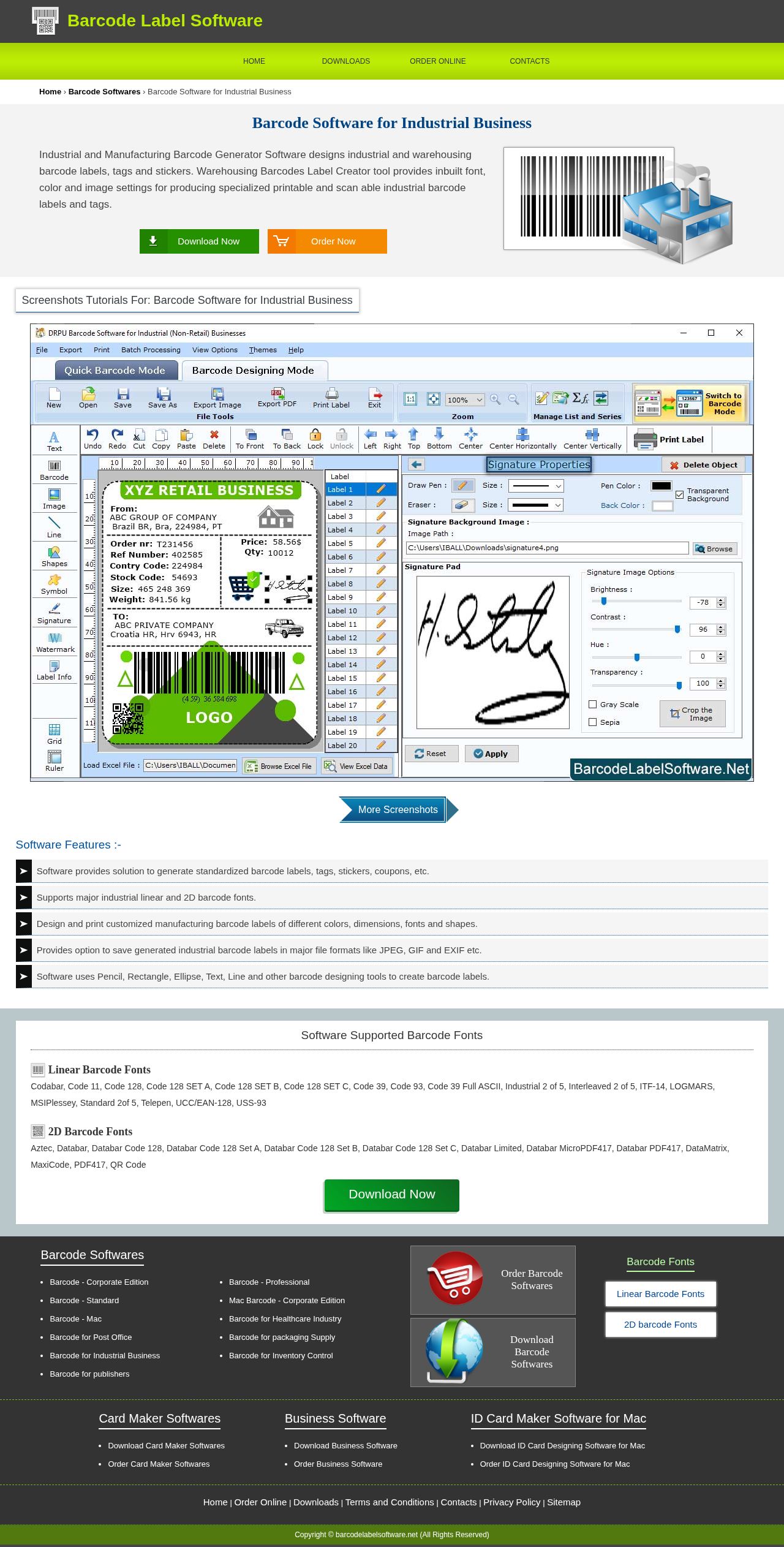 Bar code label software website