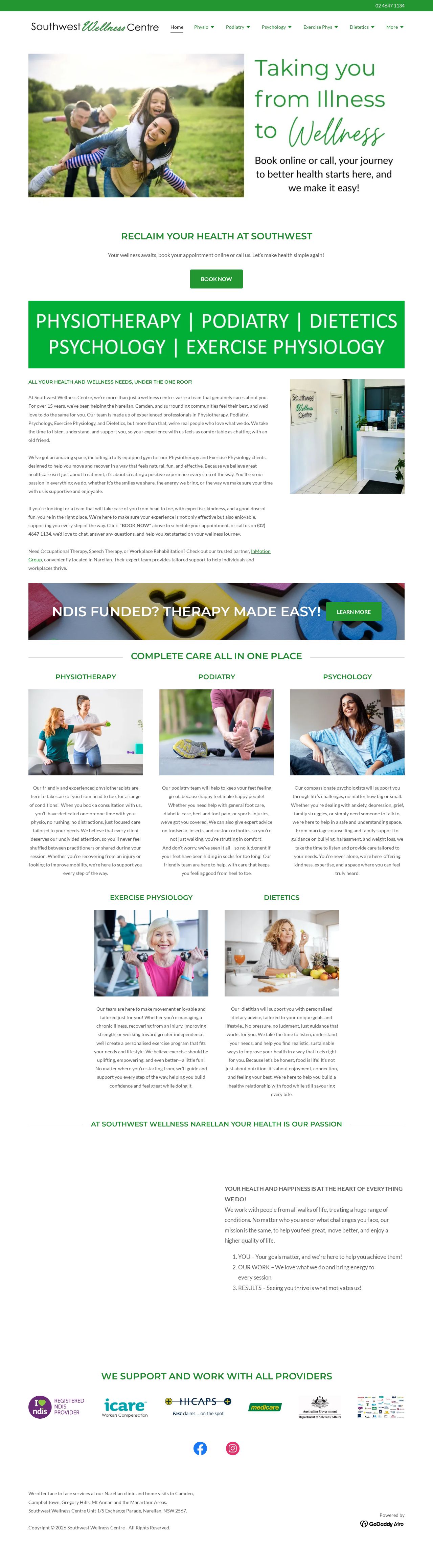 Southwest Wellness Centre website