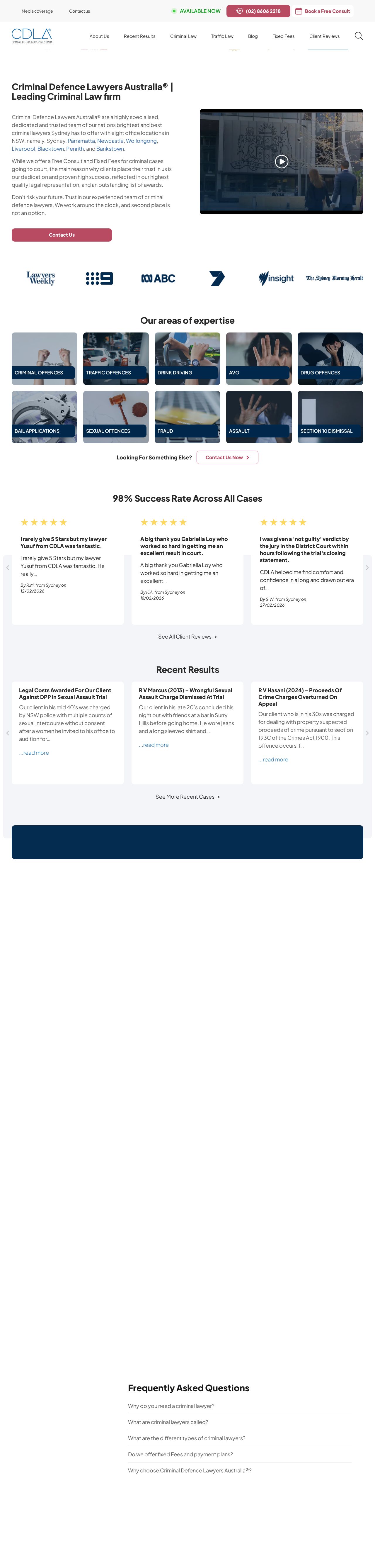 Criminal Defence Lawyers Australia website