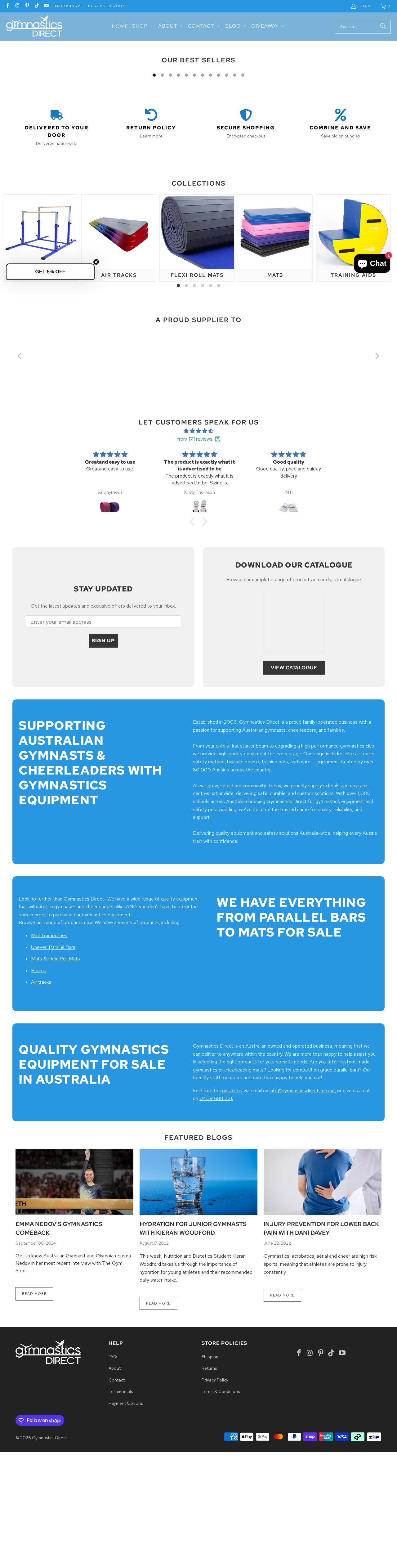 Gymnastics Direct website
