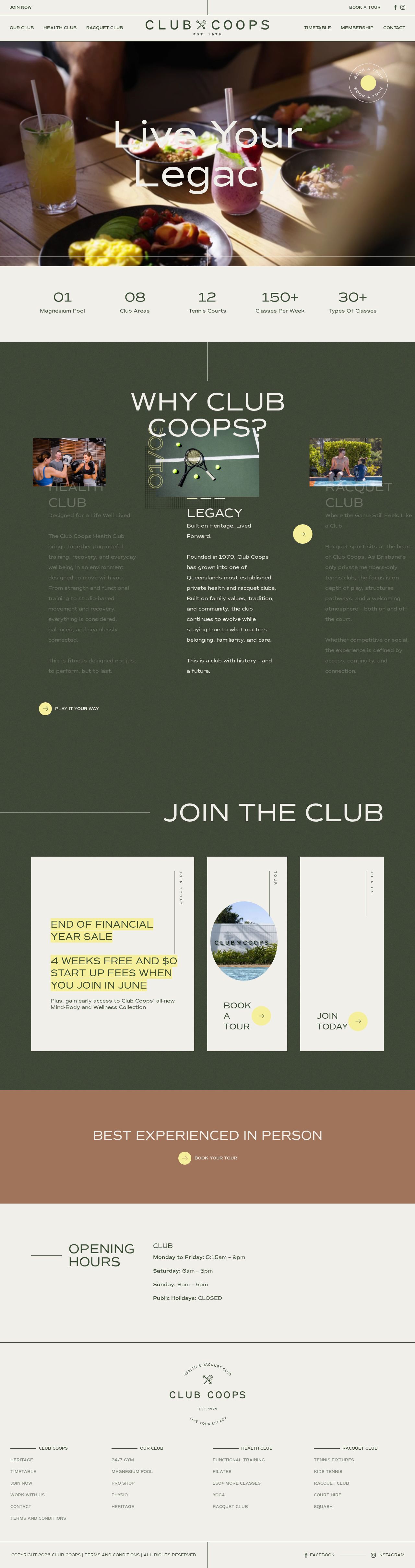 Club Coops website