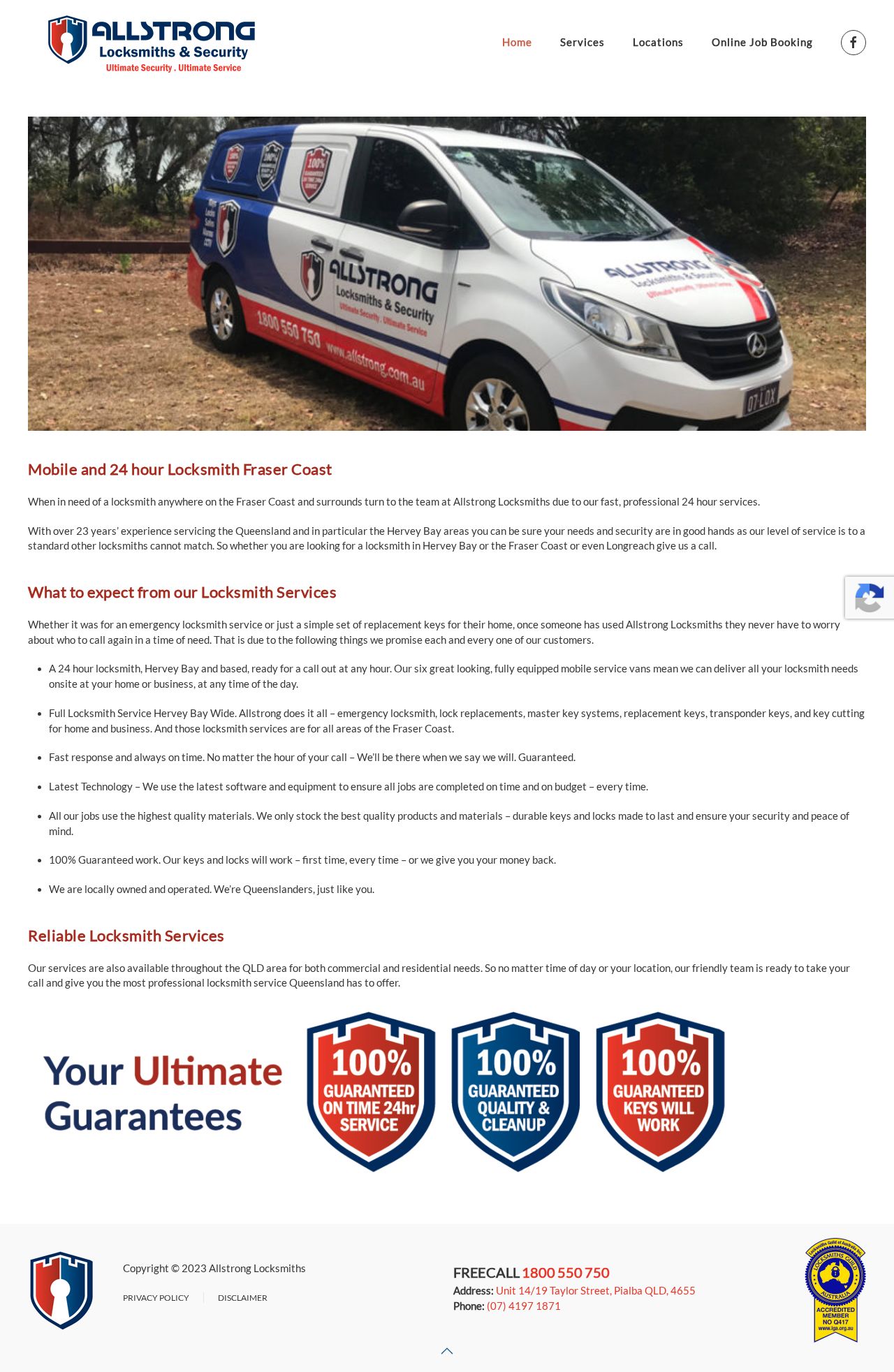 Allstrong Locksmiths & Security website