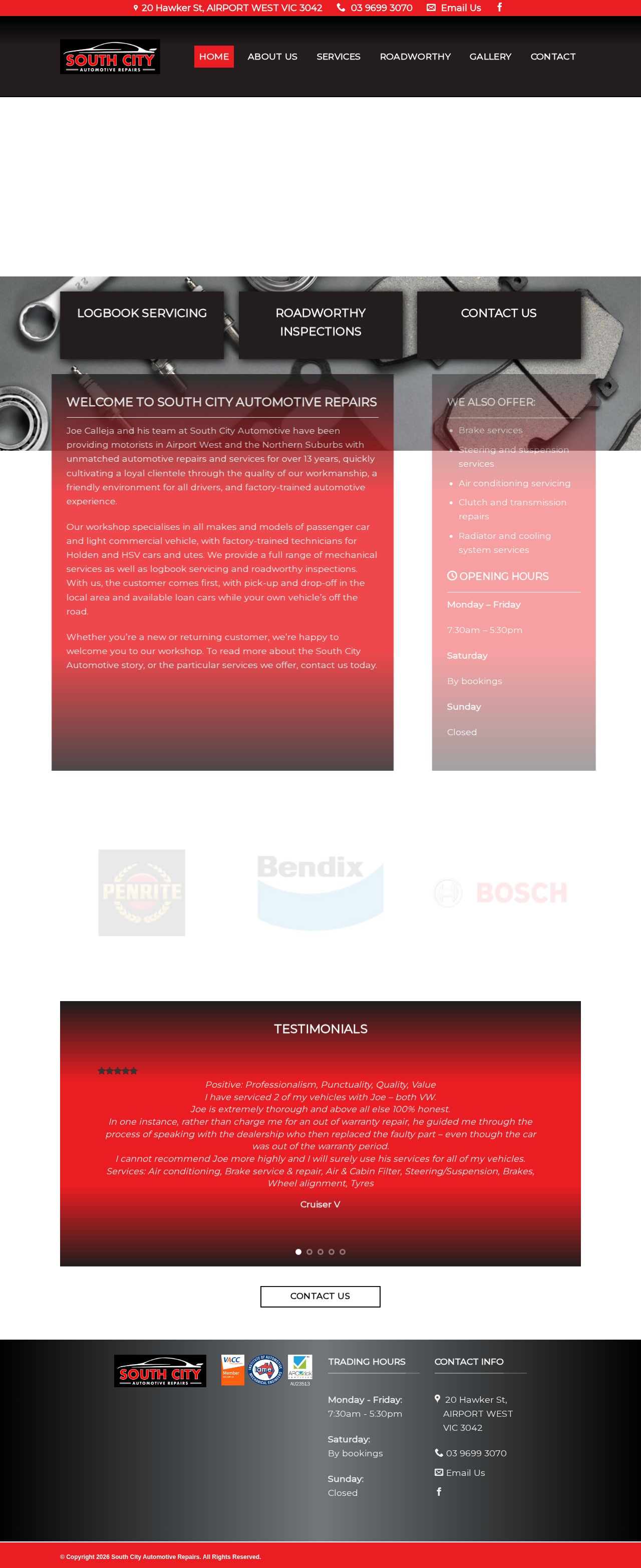 South City Automotive repairs website