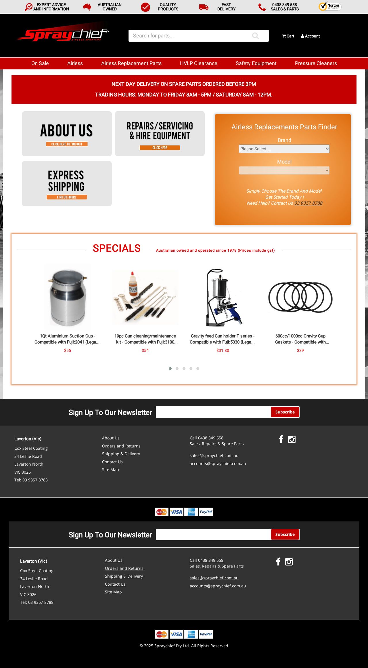 Spraychief website