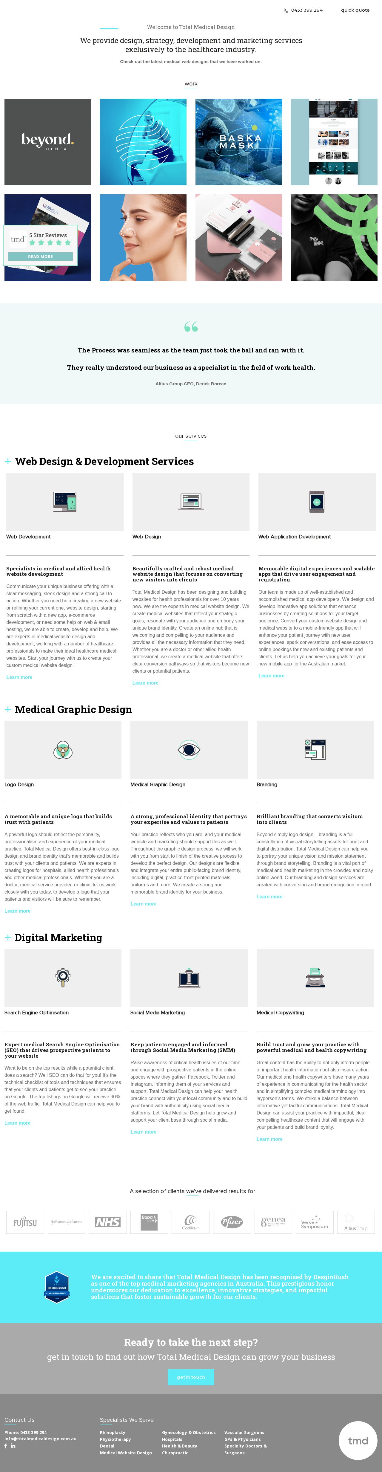 Total Medical Design website