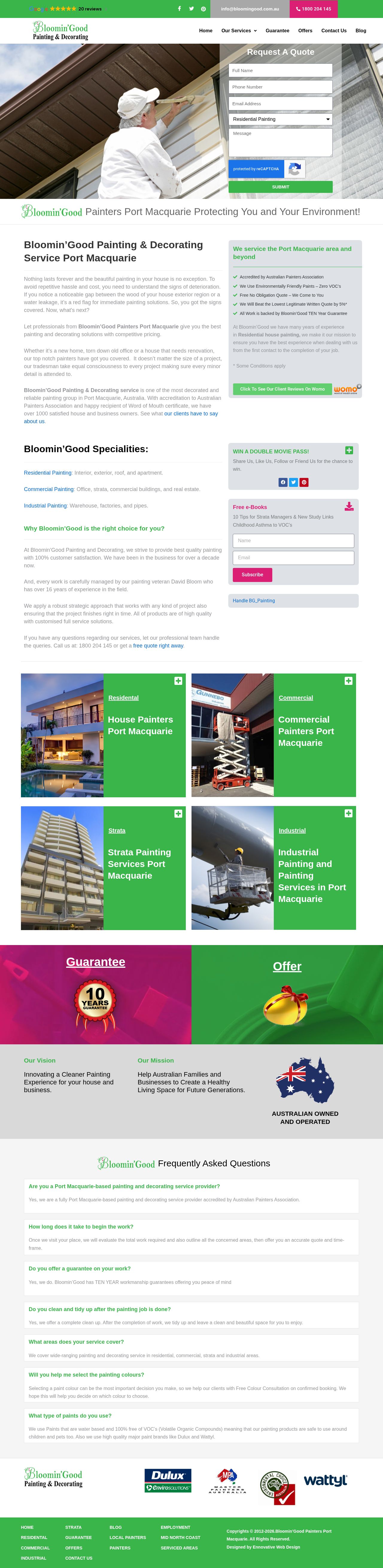 Bloomin\'Good Painting & Decorating website