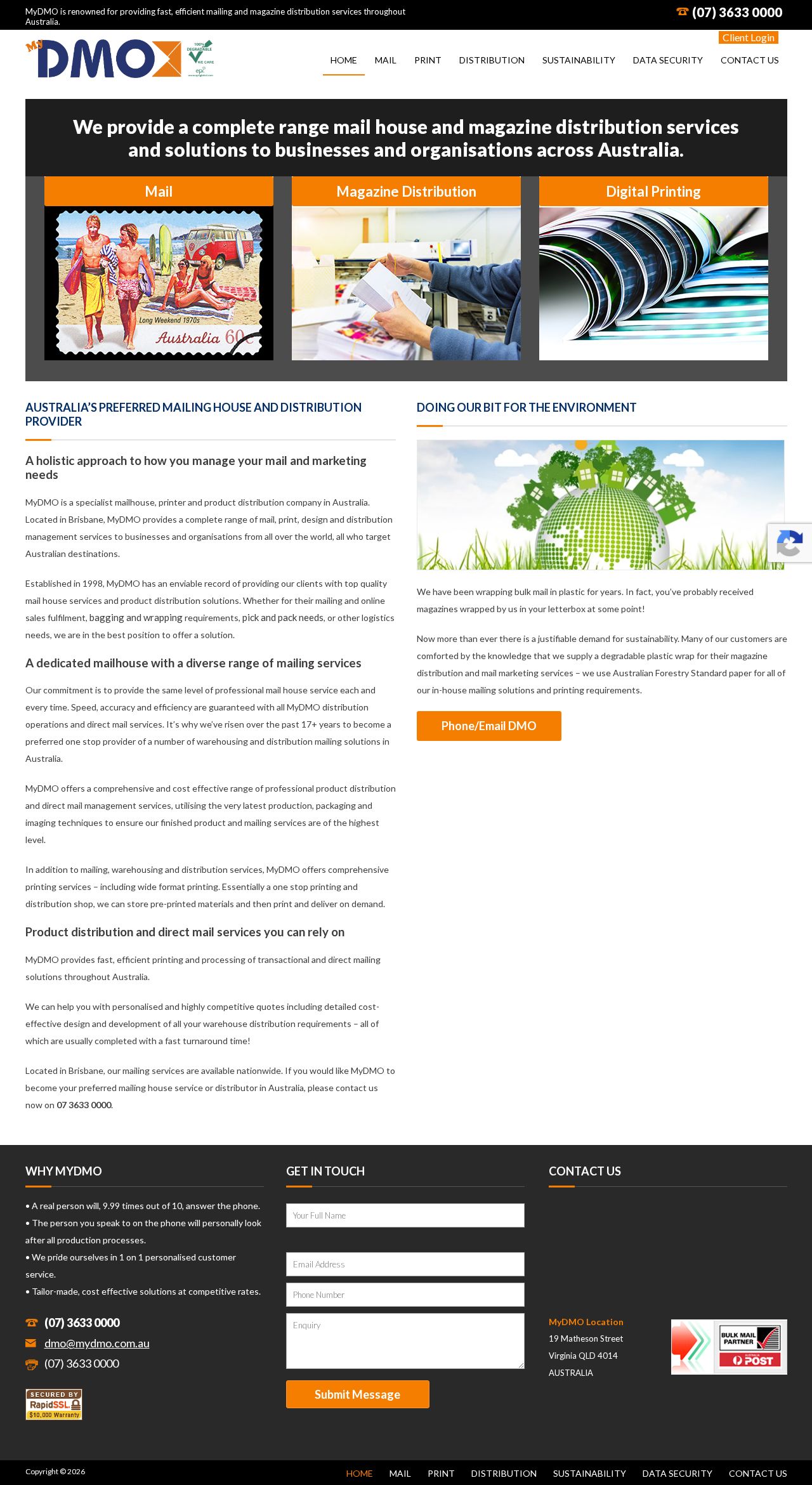 Direct Mail Ontime website