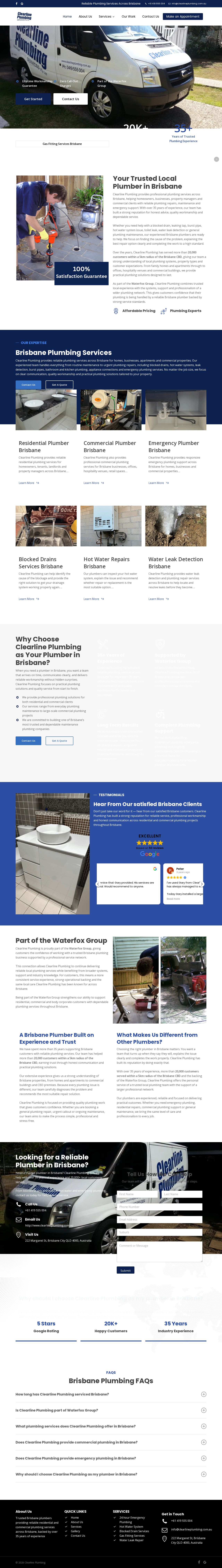 Clearline Plumbing Services Pty Ltd website
