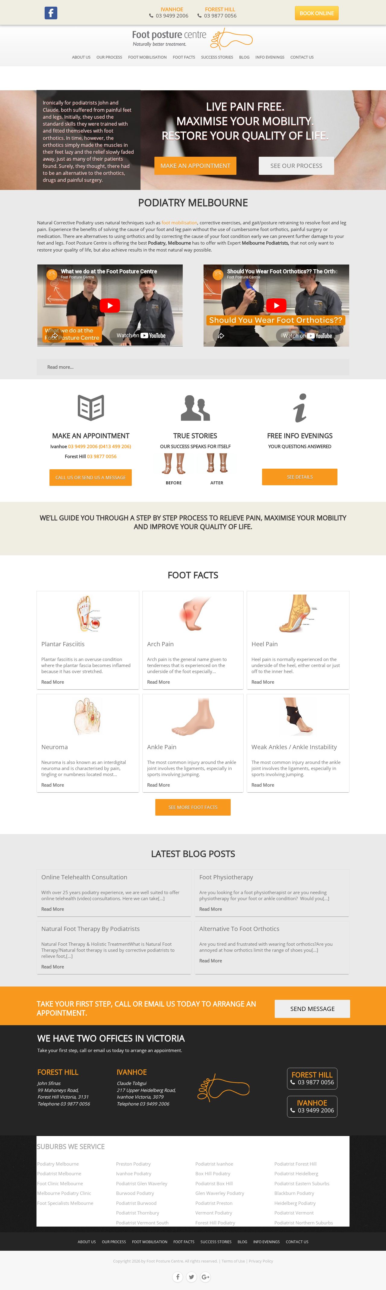 Foot Posture Centre website