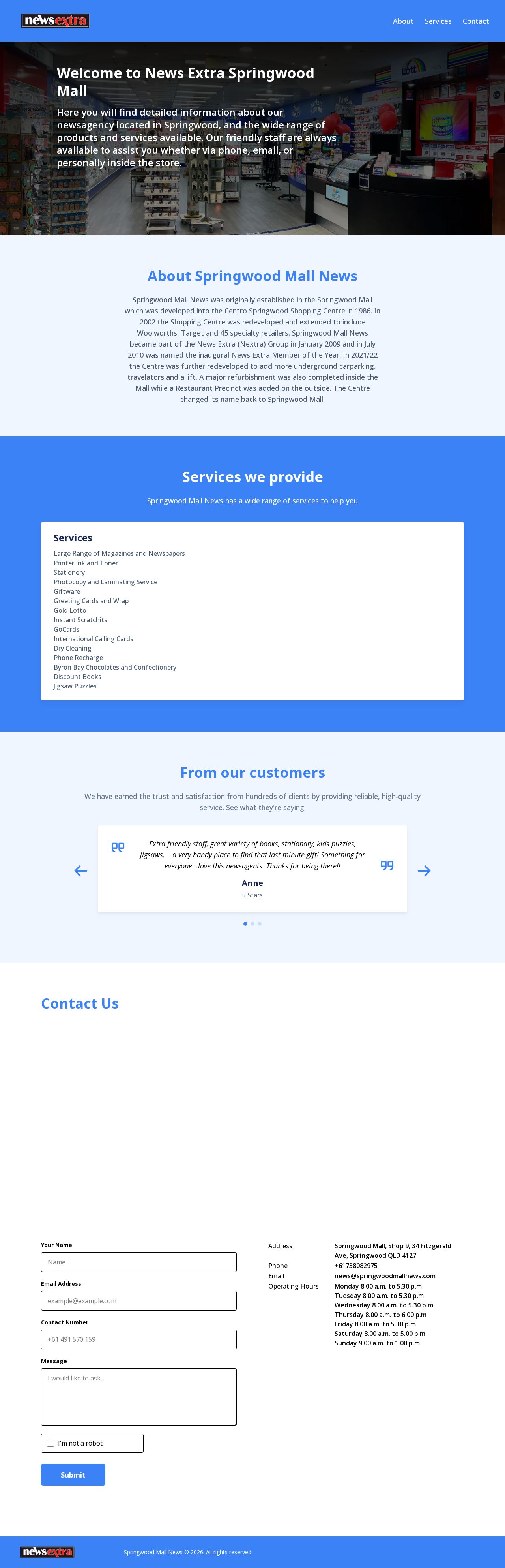 Newsextra Springwood Mall News website
