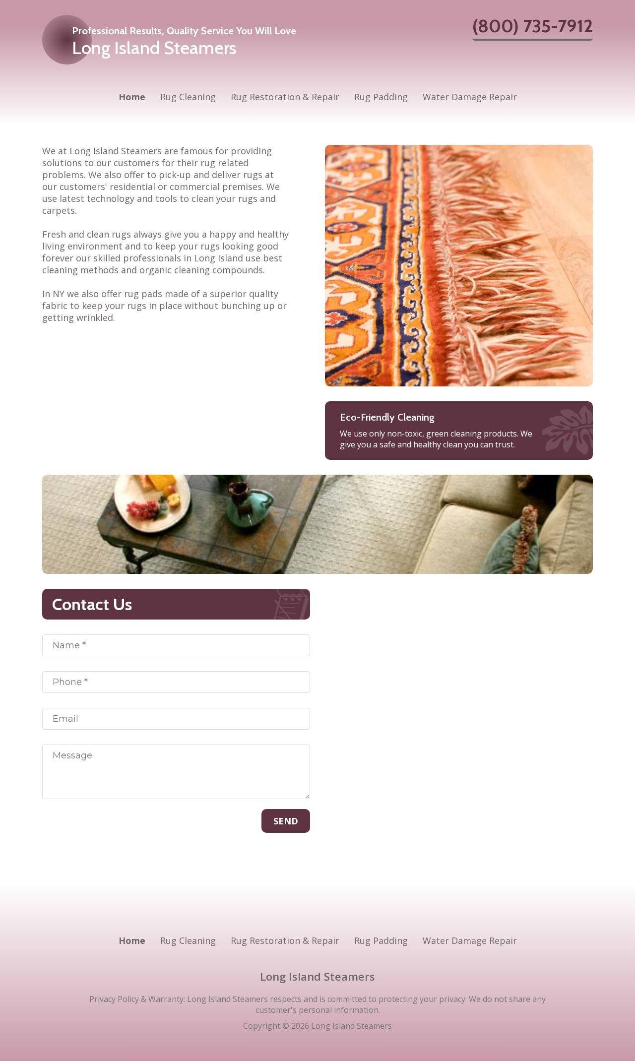 Long Island Carpet Cleaning website