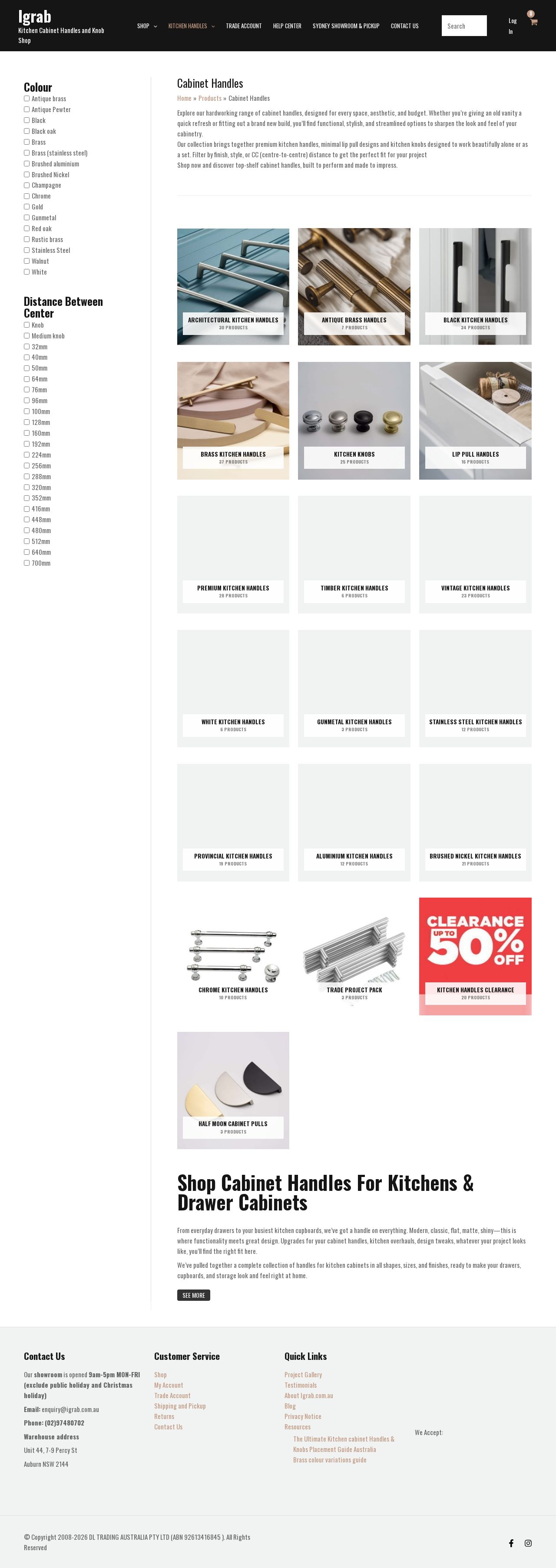 Kitchen Handles website