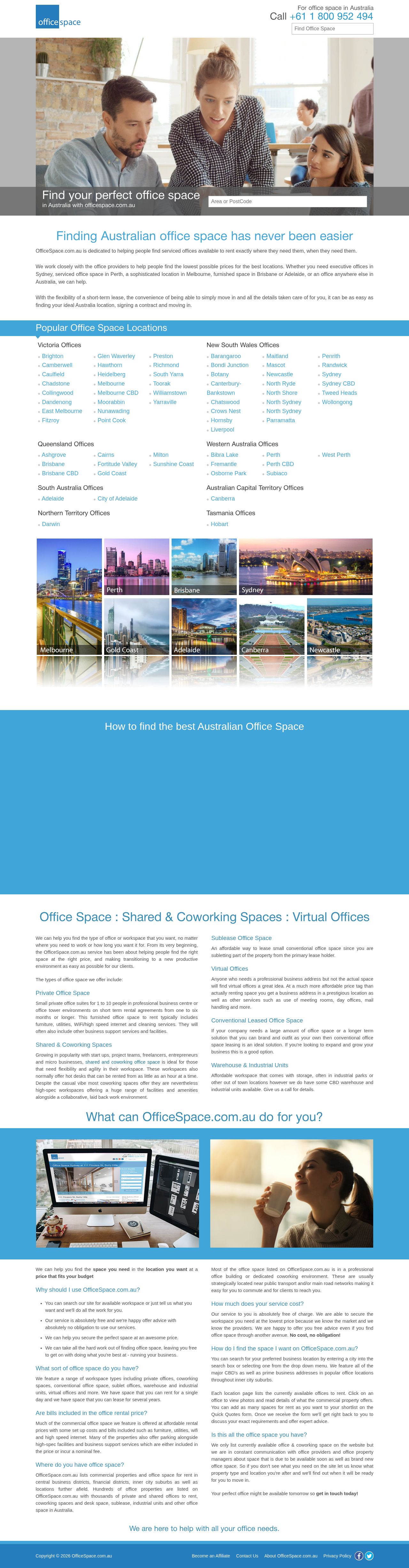 Office Space Australia website