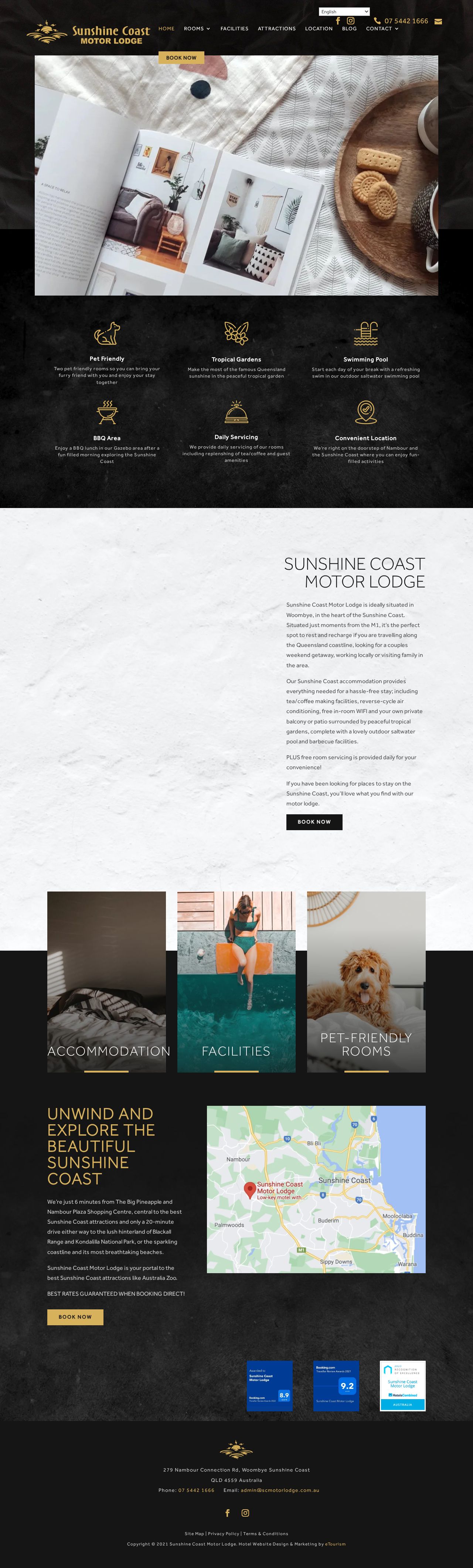 Sunshine Coast Motor Lodge website
