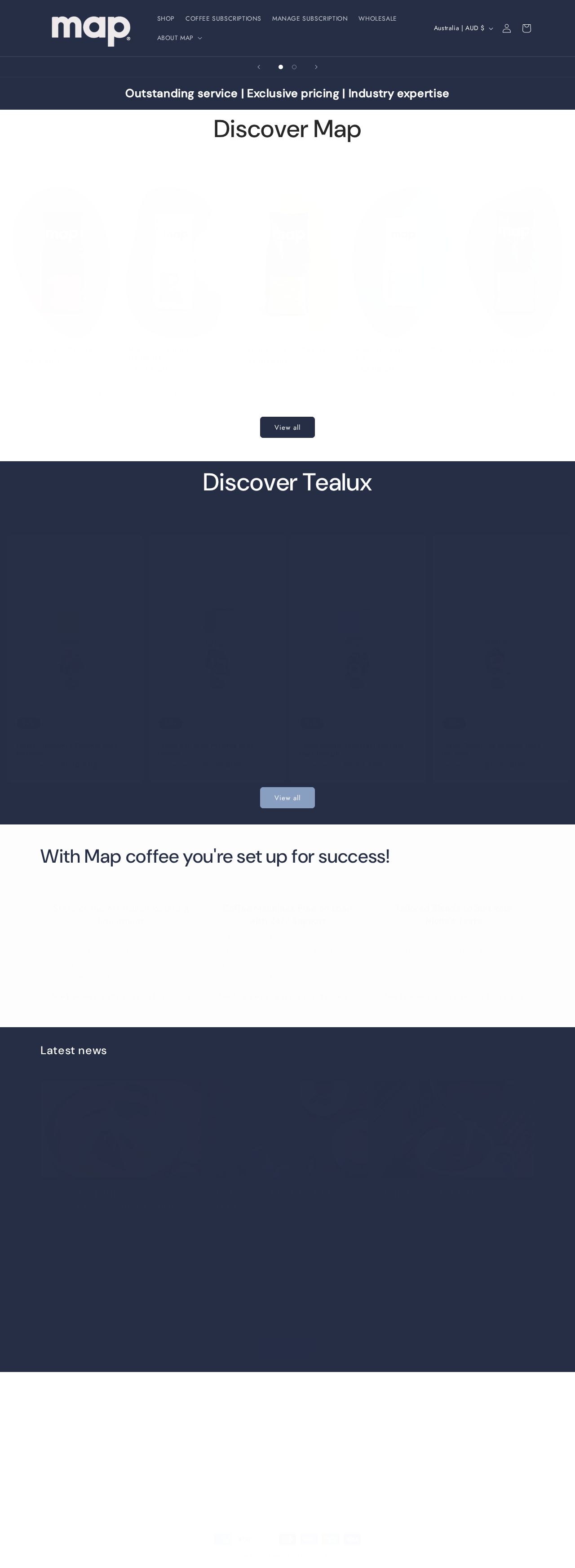 Map Coffee website