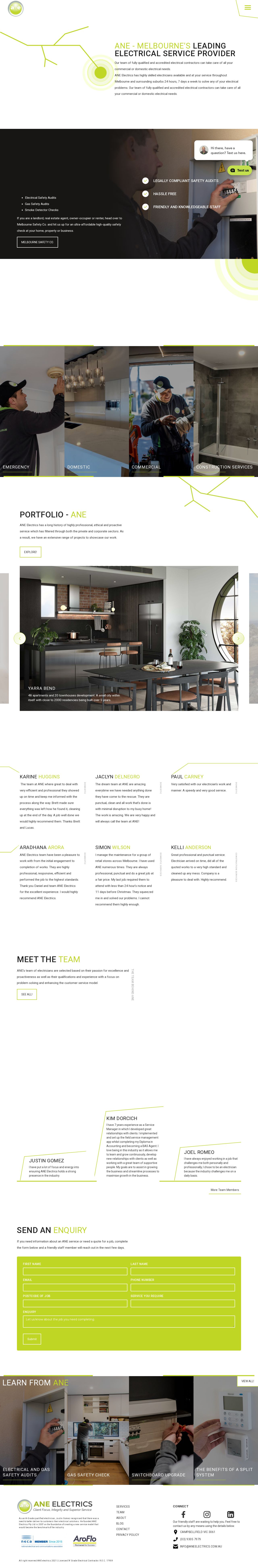 ANE Electrics Pty Ltd website