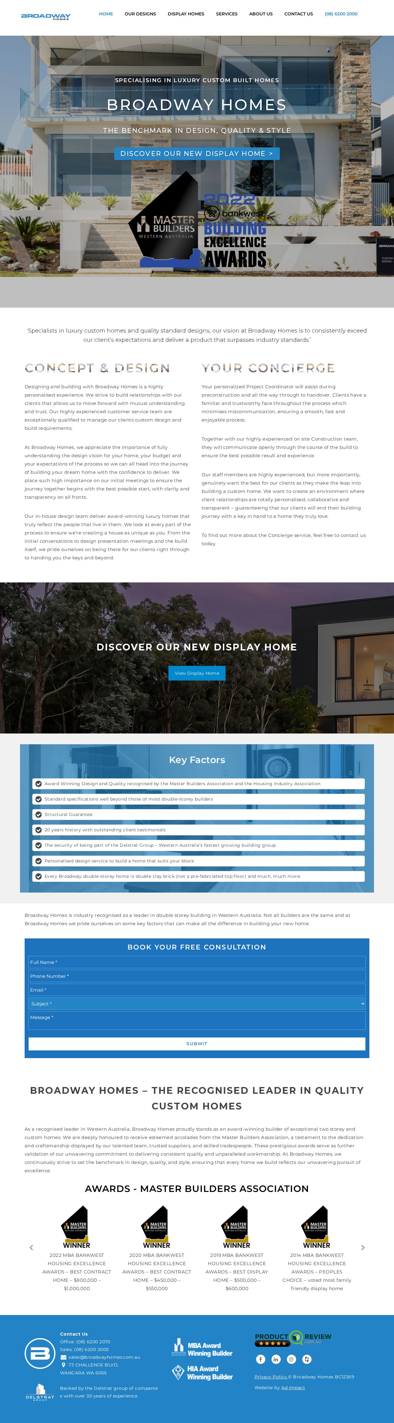 Broadway Homes – Home Builder Perth website