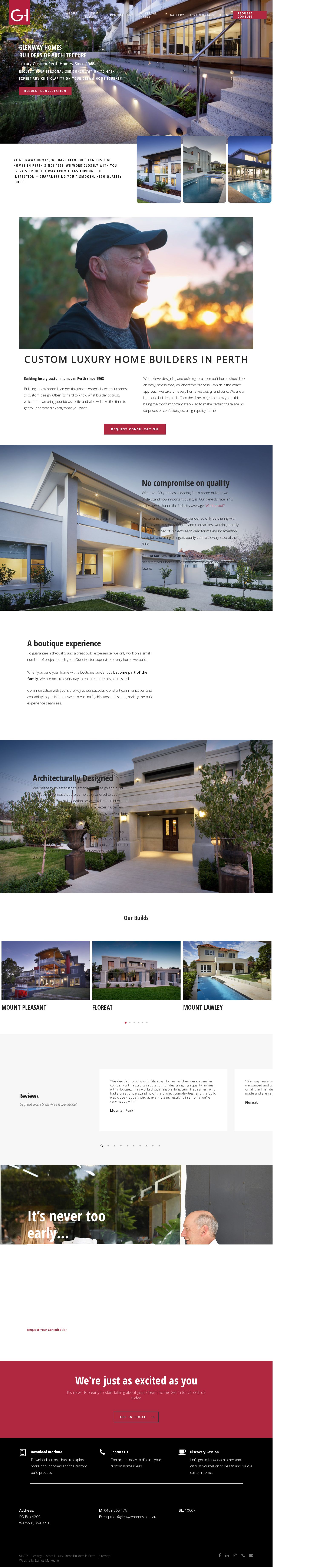 Glenway Homes website