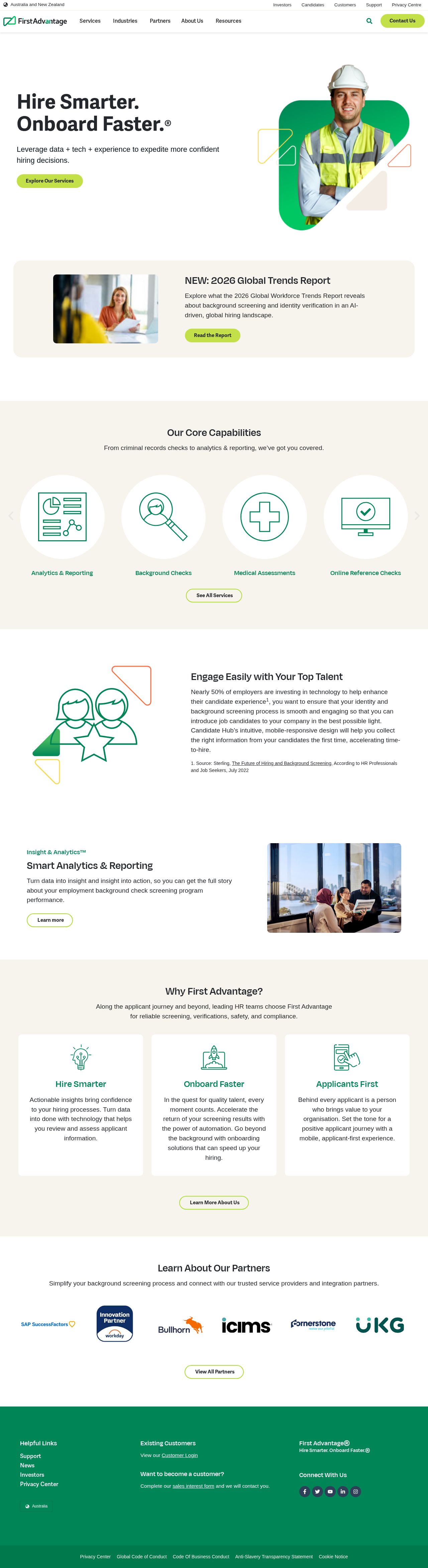 First Advantage website
