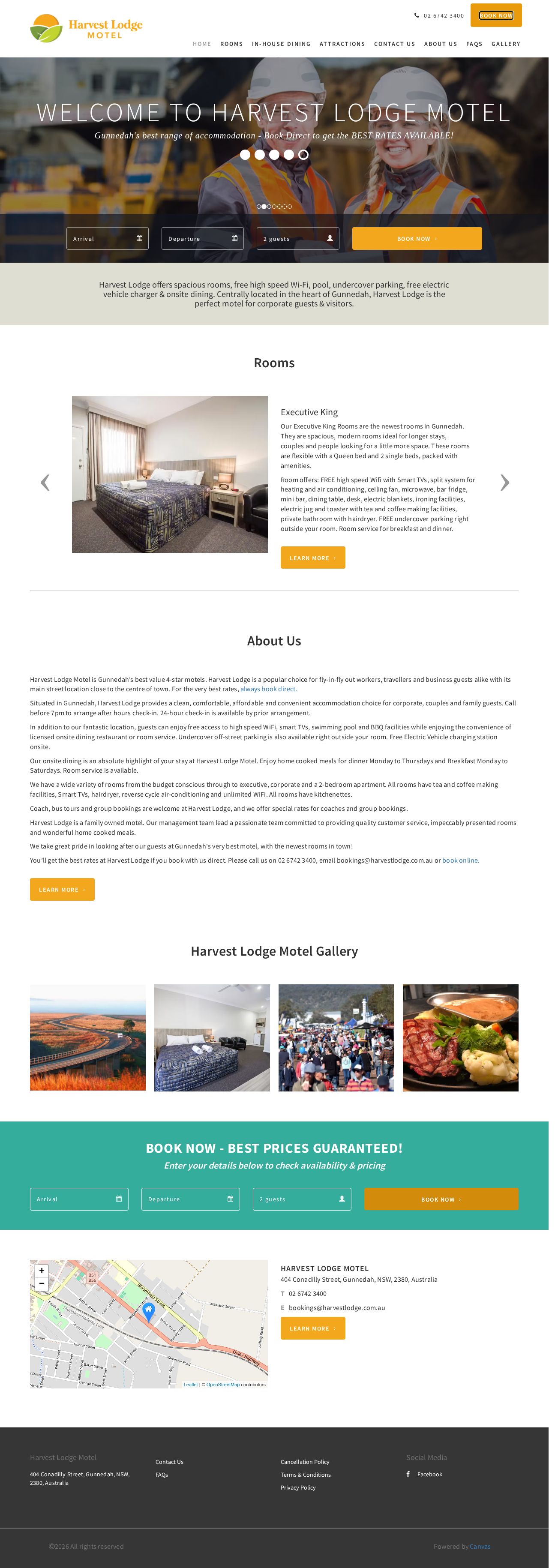 Harvest Lodge Motel - Best Western website