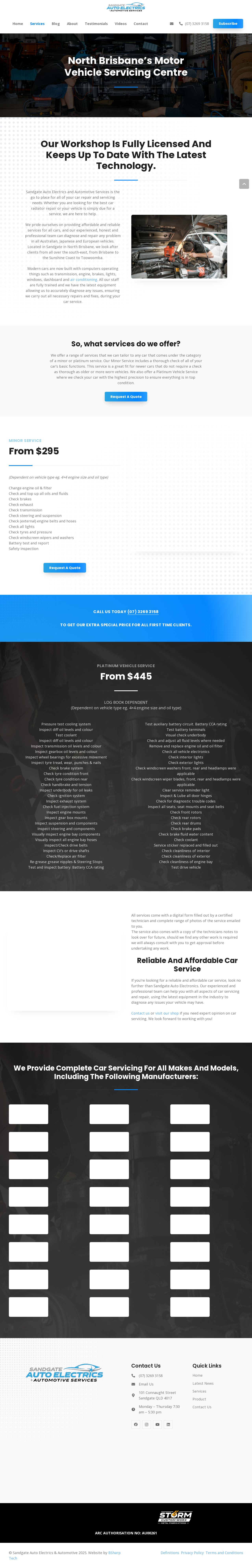Sandgate Autoelectrics and Air-Conditioning website