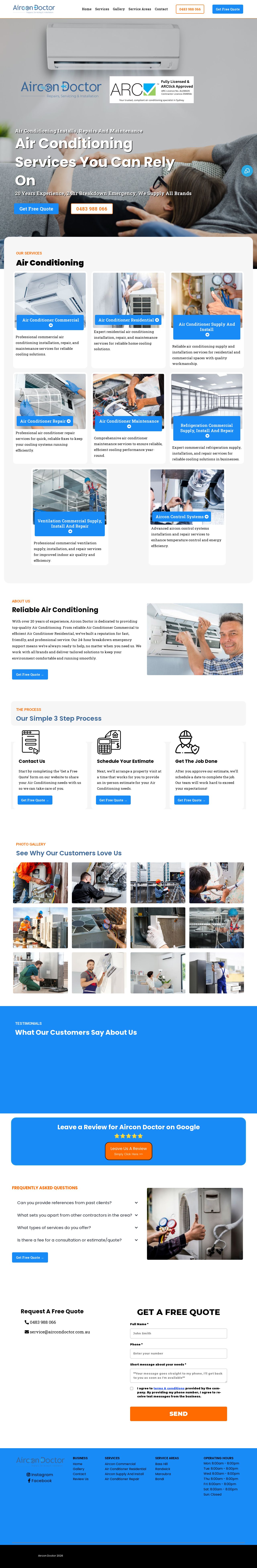Aircon Doctor Pty Ltd website