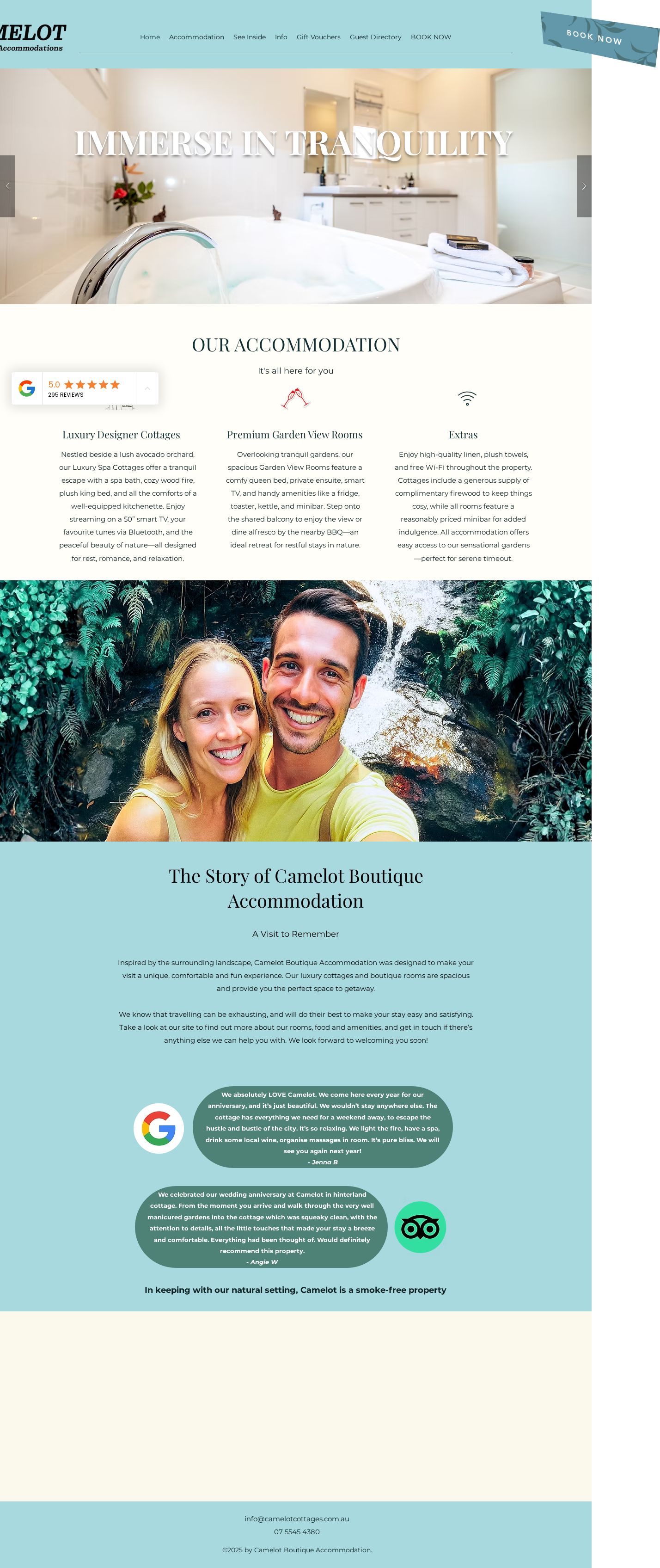 Camelot Cottages website