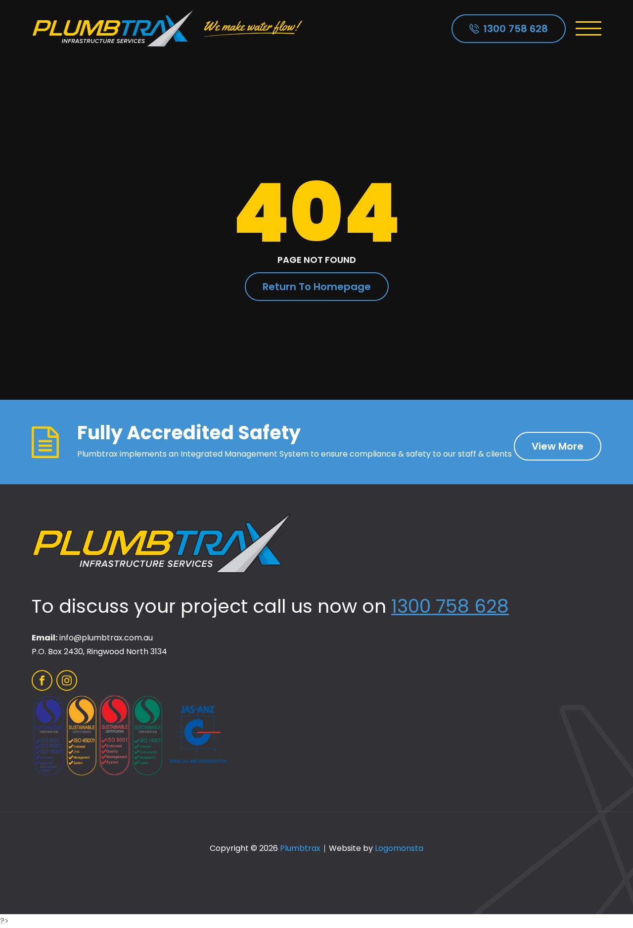 Drainage Contractors - Plumbtrax website