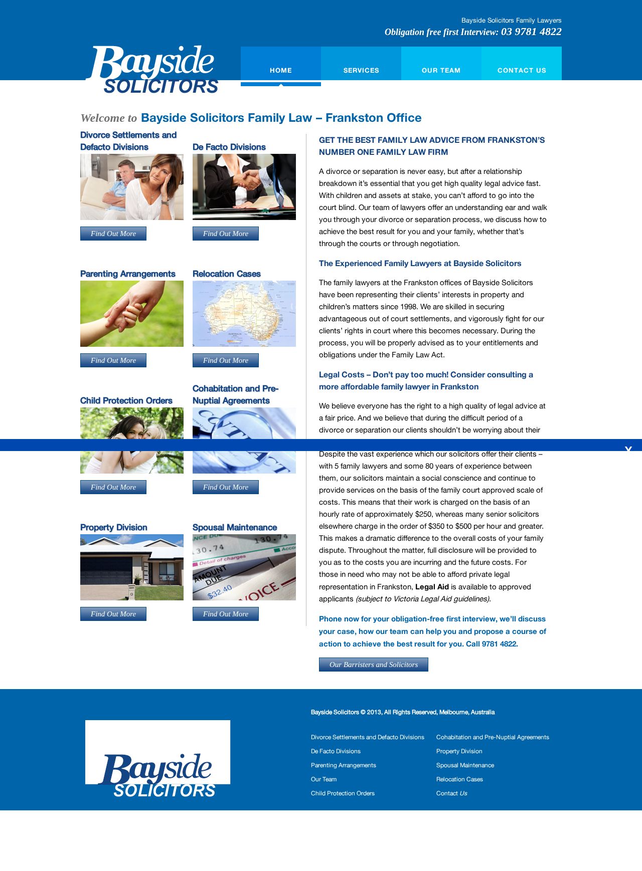 Bayside Solicitors website