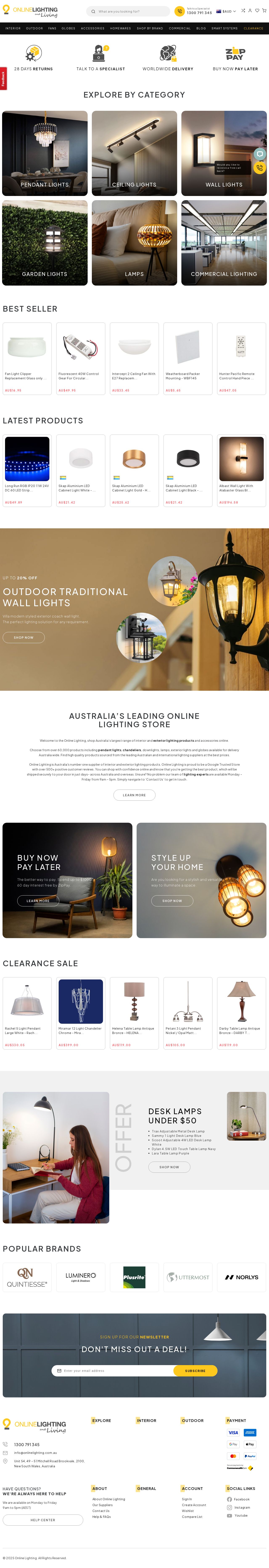 Online Lighting website