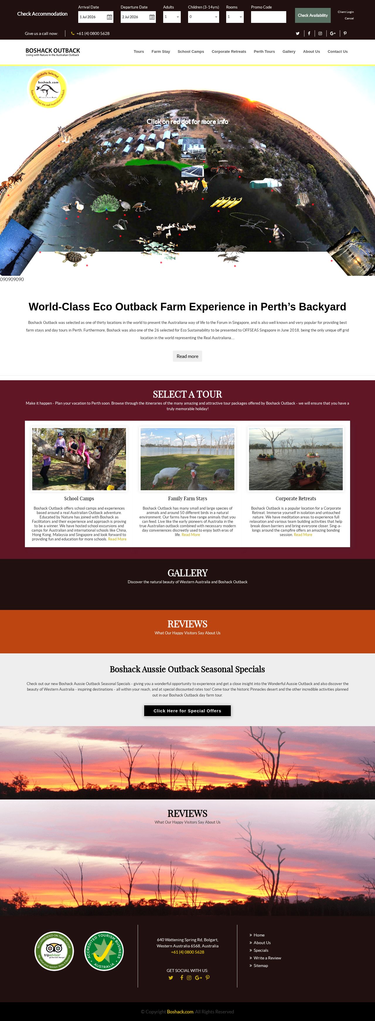 Boshack Outback website
