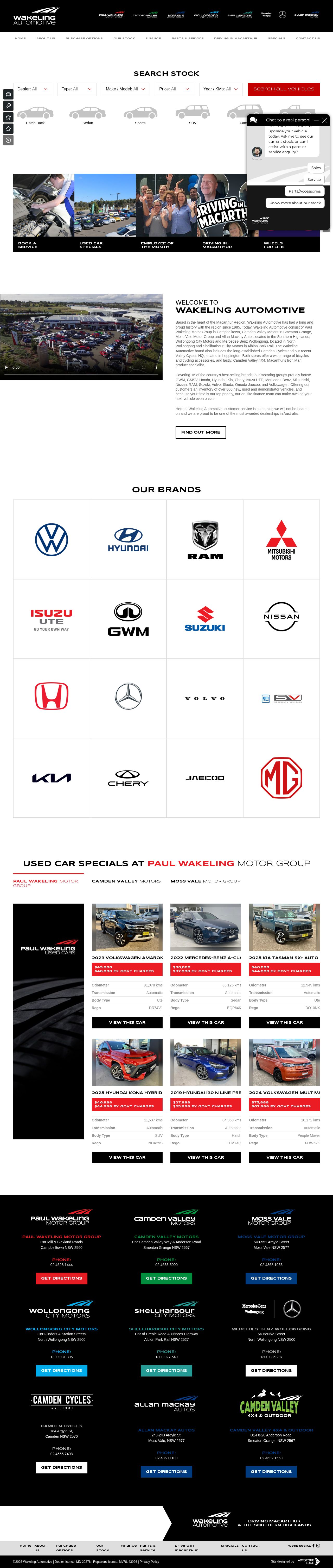 Paul Wakeling Motor Group website