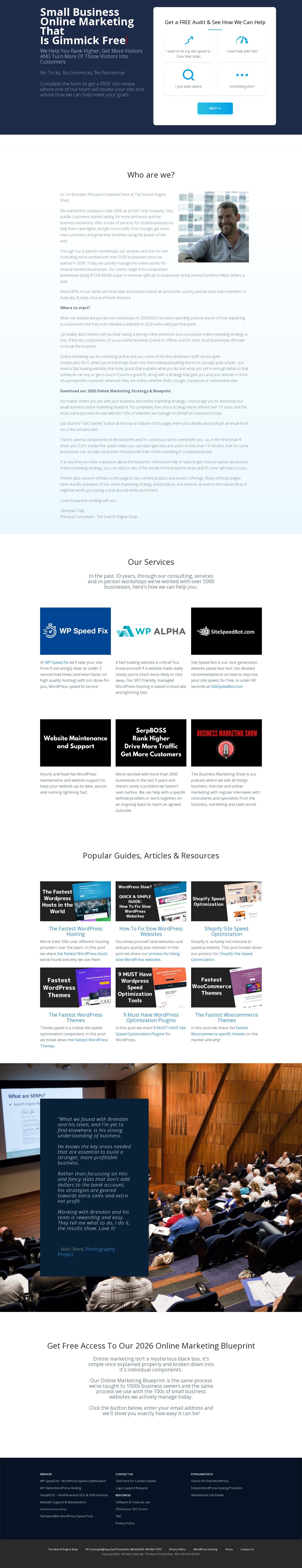 The Search Engine Shop website