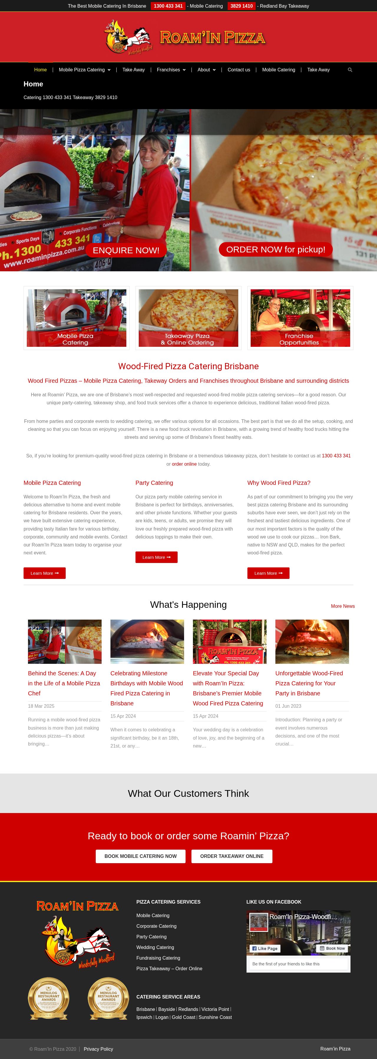 RoamâIn Pizza website