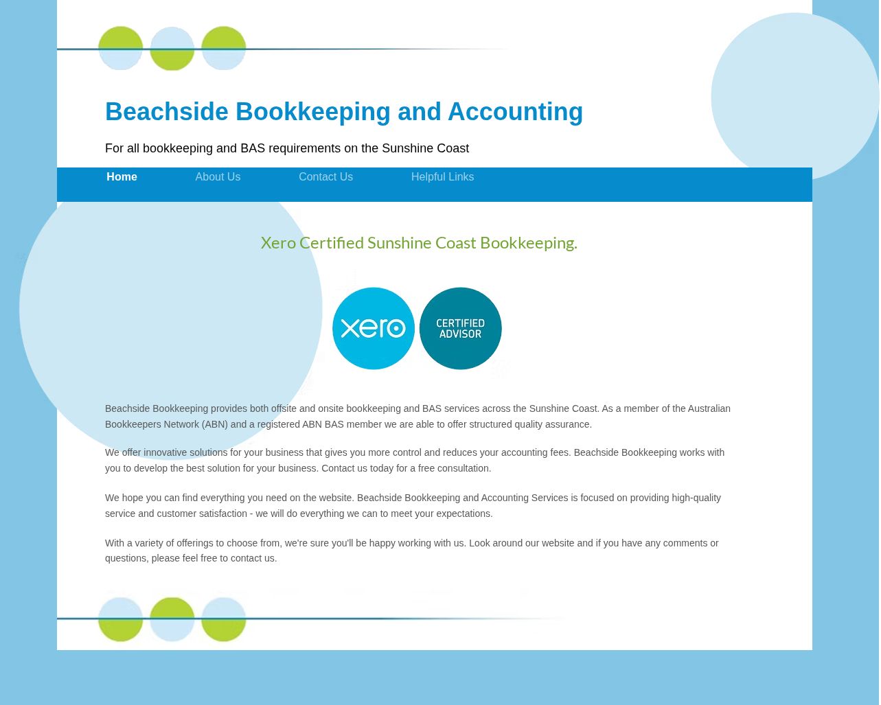 Beachside Bookkeeping and Accounting Services website